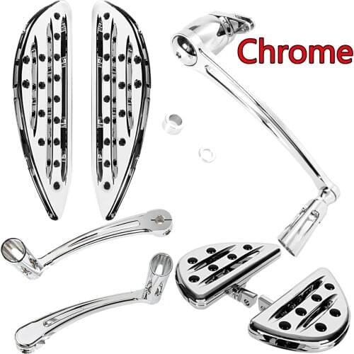 Shallow Cut Chrome Floorboards&Shift Lever&Brake Shift For Harley Touring 2014 2015 2016 2017 Street Glide Road Glide Models
