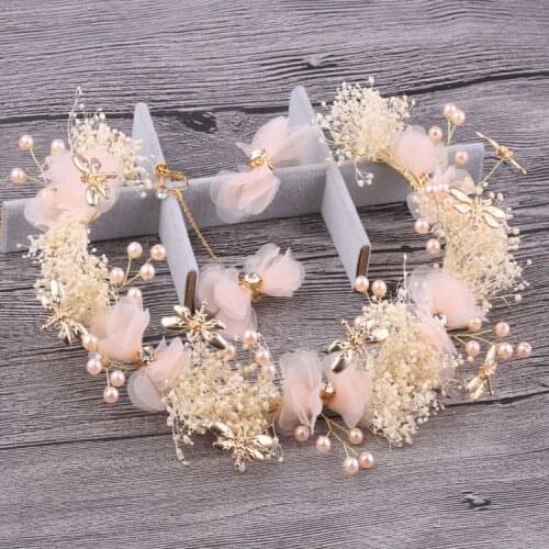 Korean stars bride bride headdress wedding wedding wreath hoop Dragonfly hair accessories