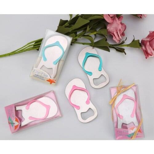 Personalized Flip Flop Bottle Opener Customized Wedding Bottler Openers in Gift Box Bridal Shower Favors LX8811