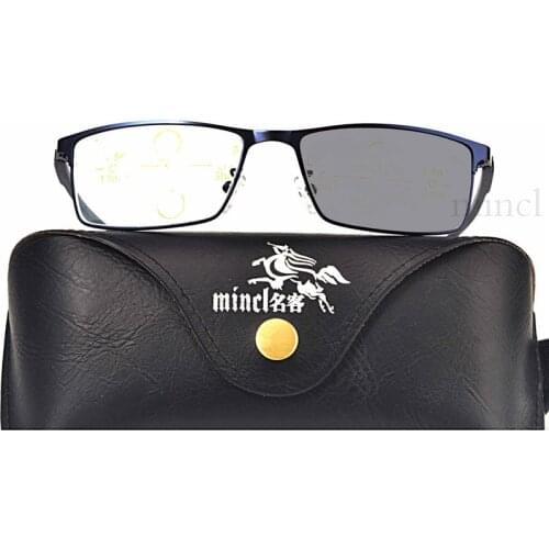 Progressive Multifocal glasses Transition Sunglasses Photochromic Reading Glasses Men Points for Reader Near Far sight NX