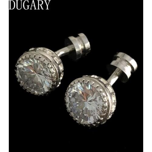 DUGARY Luxury shirt cufflinks for mens Brand cuff buttons cuff links gemelos High Quality crystal wedding abotoaduras Jewelry