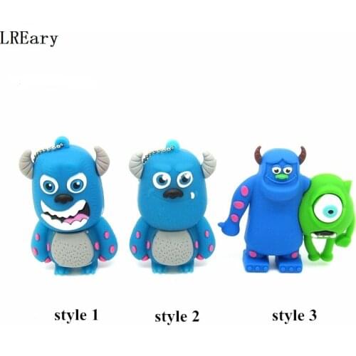 Three cows Monsters University usb flash drive pen drive 32GB 16GB 8GB 4GB pendrive u disk memory stick usb 2.0 real capacity