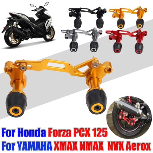 Universal Motorcycle Crash Anti Falling Protector silencer Wheel Slider For Yamaha NVX Aerox Nmax155 xmax300 Honda Forza pcx 125