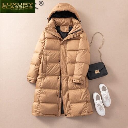 High Quality 90% White Goose Down Jacket Woman Autumn Winter Coat Female Hooded Women Parkas 2021 Mujer Chaqueta LW4633