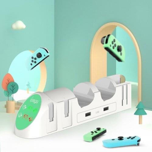 For Nintendo Switch Controller Charger NS Joy-Con Left Right Joycon Contoller Charging Base Animal Crossing Switch pro Charger