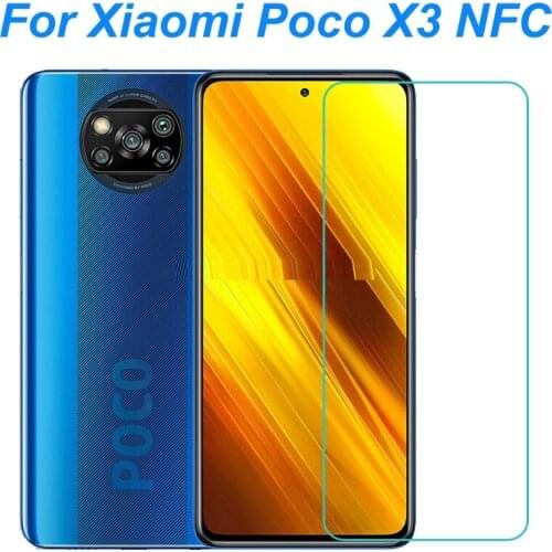 Screen Protector For Xiaomi Poco M2 Tempered Glass Phone Front Film On Xiaomi Poco X3 NFC Screen Protective Glass Guard Film