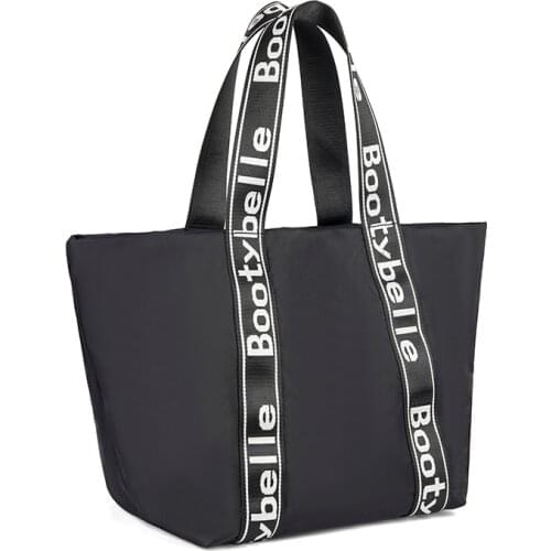 Womens large-capacity shopping bags, all-match tote bags, nylon bags, shoulder bags