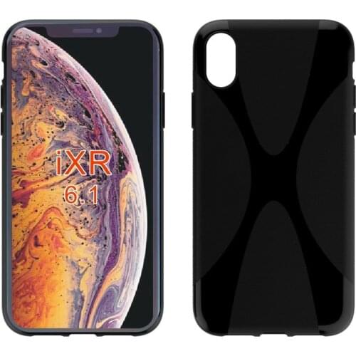 100pcs/lot.Anti-Skid shockproof X-STYLE TPU gel soft back cover case for iPhone XR 6.1",free shipping by DHL