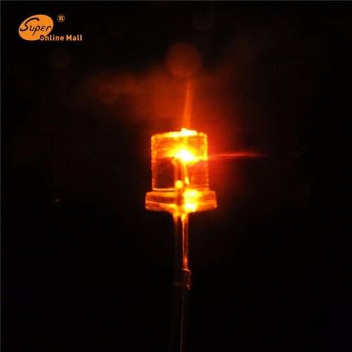 1000PCS 3MM ORANGE Diodes flat top Diodes Urtal Bright Light Bulb 3MM Led Emitting Diodes