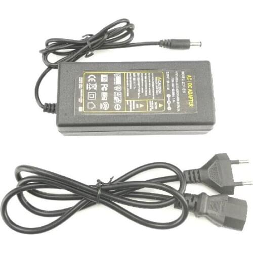 12V 5A AC DC Power Supply Adapter Charger Lights Lighting Strip Transformer AC 100V-240V to DC 12 V Chargers 5.5mm x 2.5mm US EU