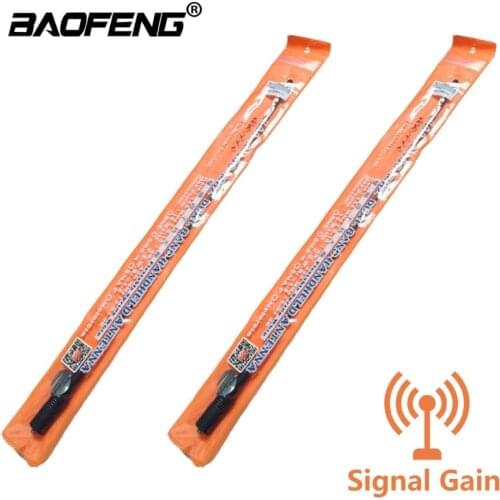 2Pcs Walkie Talkie NA-771 Gain Antenna Baofeng Antenna Signal Extend NA771 SMA-F Universal Portable Radio UV-5R UV-82 BF-888S