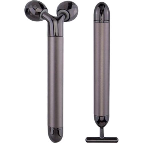 2pcs Face Massager 3D Roller Electric Depuffer Energy Beauty Bar Skin Care