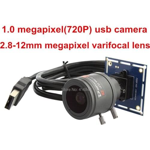 720P MJPEG 30fps mini usb board camera 2.8-12mm megapixel varifocal lens CMOS OV9712 usb camera module for Medical Equipment
