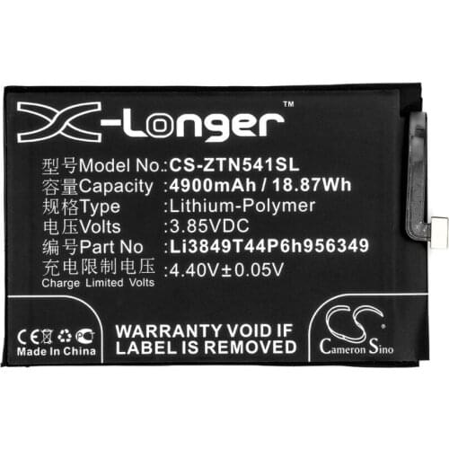 Cameron sino 4900mah battery for NUBIA N1 NX541J Li3849T44P6h956349 for ZTE Nubia N1 NX541J Li3849T44P6h956349