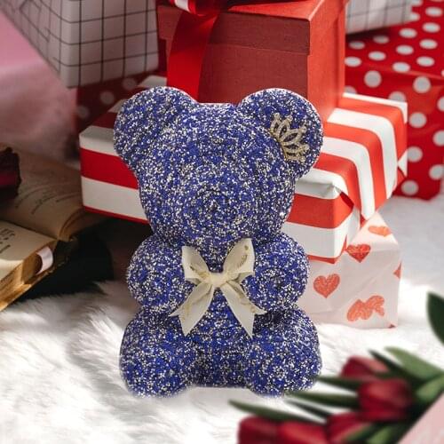 Diamond Crown Bear Gift Holiday Supplies New Year Christmas Valentines Day Bear Gift With Gift Box