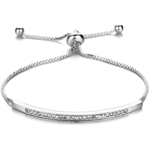 High Quality Brand Crystal Bracelet Adjustable Rhinesto Charm Bracelets for Women White AAA Cubic Zircon Bracelets Jewelry Gifts