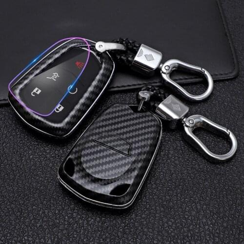 1pcs ABS Car Key Fob case Cover for Cadillac CT6 XT5 CTS XTS SRX ATS 4 5 6 Buttons keyless Entry Remote Smart Key with Keychain