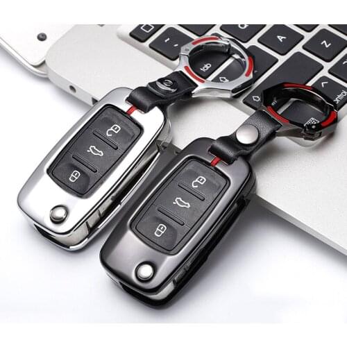 Galvanized Alloy key case cover Key case protective shell holder For VW Passat Lavida Tiguan POLO Golf BORA Car Key protector