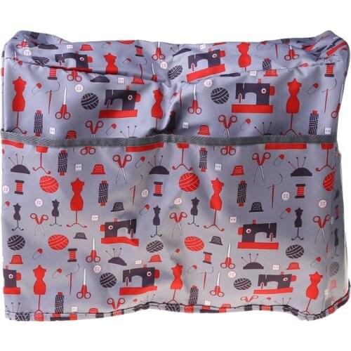 Sewing Machine Cover with Storage Bag Protective Quilted Dust Cover with Pockets Universal for Most Standard Machines