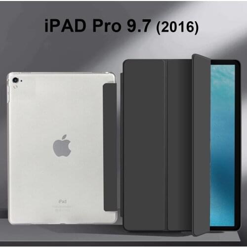 For Apple iPad Pro 9.7 2016 Tablet Case Three Fold Stand Bracket PU Leather Cover For iPad A1673 A1674 A1675 Funda Auto Wake