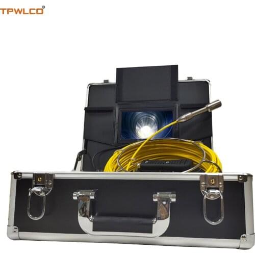 Diameter 23mm Sewer Waterproof Camera 20m Cable DVR Function 7inch Screen Pipeline Drain Inspection System With Sun-visor