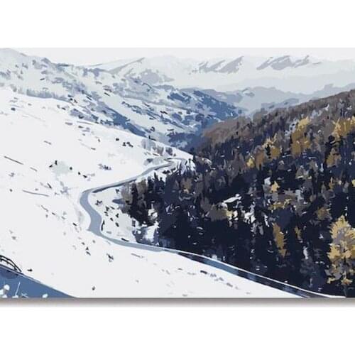 GATYZTORY DIY Frame Painting By Numbers Kits For Adults Landscape Paint By Numbers On Canvas Home Decoration Unique Gift