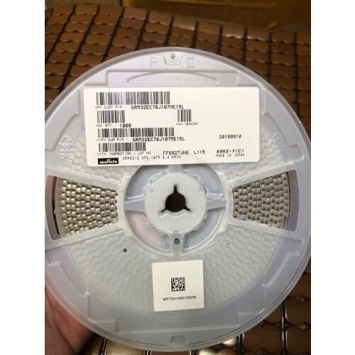 GRM32EC70J107ME15L Chip capacitors CAP CER 100UF 6.3V X7S 1210 100 µF ±20% 6.3V ceramic capacitor X7S 1210 (3225 metric)