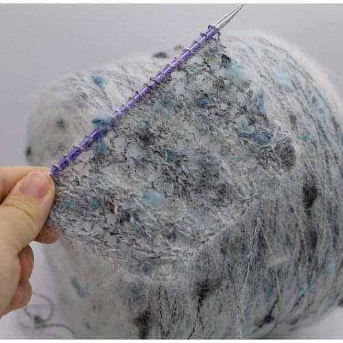 Dot mohair coarse mohair wool hand-woven knitting clip festoon mohair coat female bag 100%natural yarn