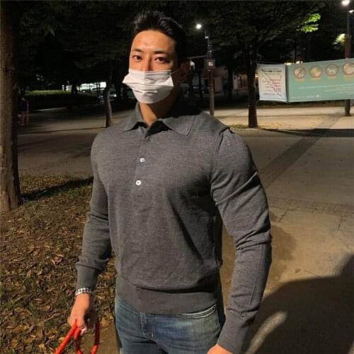 Men Polo Shirt Brand Clothing Stretch Cotton Men Business Fashion New Autumn Male Polo Shirt Long Sleeve Breathable Polo Shirt