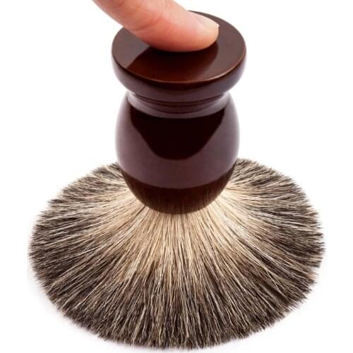 Man Pure Badger Hair Shaving Brush 100% Original for Double Edge Safety Straight Classic Safety Razor 9.9cm x 4.6cm
