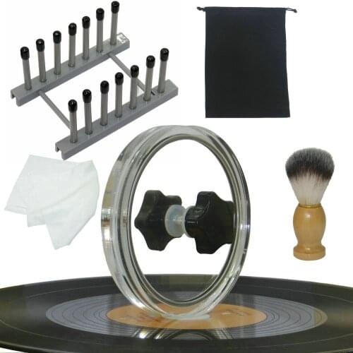 Label Saver Record Cleaner Album LP Vinyl Clean Protector Clamp Care Clip Kit 4 In 1