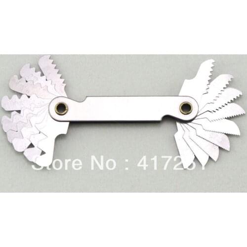 Stainless Steel Whitworth Screw Pitch 55 degrees Thread Measuring Gage Gauge