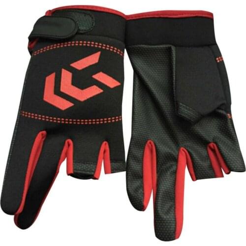 1 pair Men Winter Fishing Gloves Waterproof Non-slip Cut Fishing Gloves Outdoor Fishing Accessories