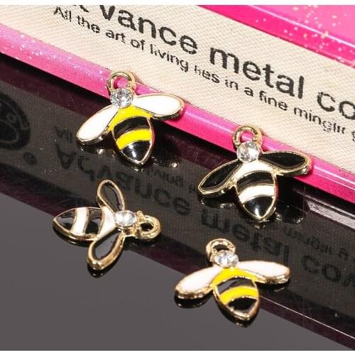 2017New 100Pcs Reshinestone Animals Bees button or pendant for DIY hair accessories and Necklace or earrings decoration ZJ404
