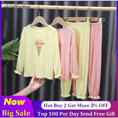 Full Sleeve 100 Cotton New Kids Pajama Set Boys Pajamas ChildrenS Sleepwear Baby Nightwear Pajamas Kids Baby Boys&Girl Clothes