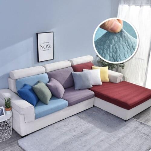 Solid Color Sofa Cushion Cover Elastic Home Decoration Protector Sofa Cover Personality Matching Washable Couch Cover Slipcover