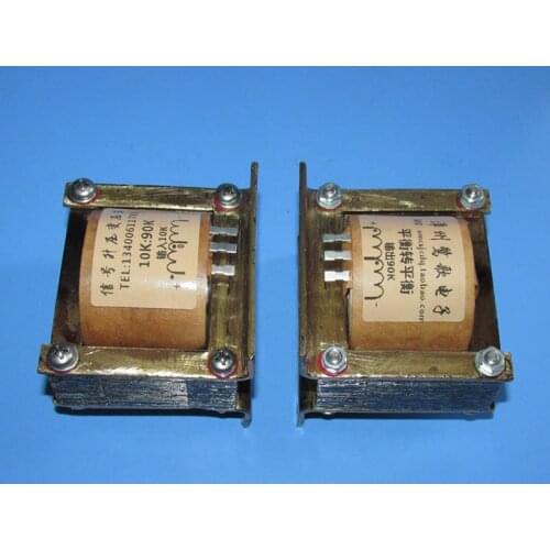 Permalloy wide frequency response 10K: 90K, balanced input and balanced output transformer, frequency response 10Hz ～ 28KHz -3dB