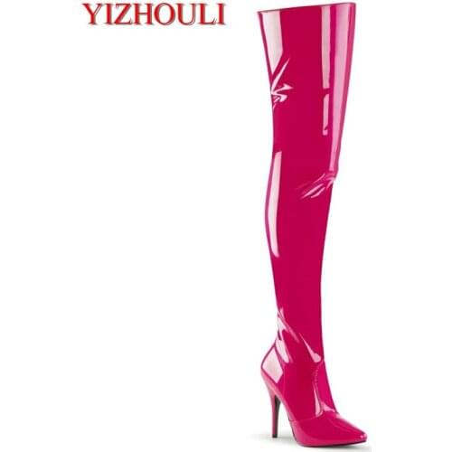 Sexy 12cm heels, pointy pole-dancing shoes for the catwalk, and over-the-knee boots for womens fashion parties