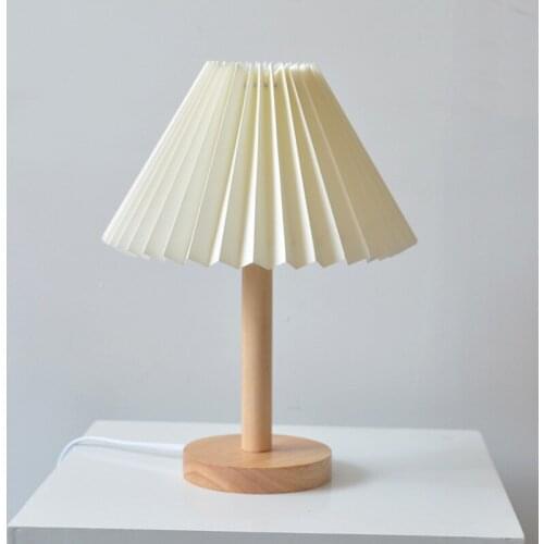 Modern style pleated table lamp Chinese style pleated table lamp B&B study bedroom bedside decorative table lamp