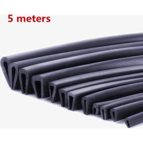 5 Meter U Shaped Rubber Sealing Strip Edge Trim Automobile Door Edge Guard For Glass Metal Wood Panel Board Sheet Cabinet