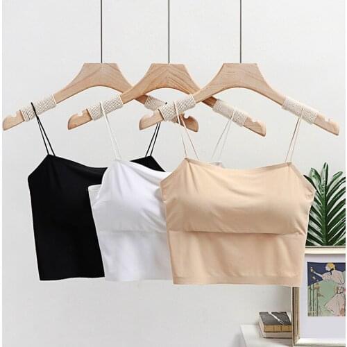 Black Tank Top Halter Crop Tops Women Summer Camis Backless Camisole Fashion Casual Tube Top Sexy Female Sleeveless Cropped Vest
