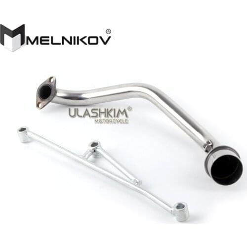 Motorcycle Exhaust contact middle pipe slip on triangel holder for gy6 125 150 chinese scooter 152qmi 157qmj 1p57qmi engine