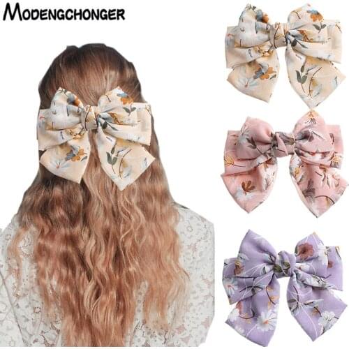 High Quality Hair Bow Ties Hair Clips Printing Bows Clips Girl Hair Accessories For Women ladies Hair Barrettes Bow Tie Hairpins