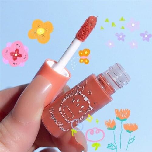 Mini 10 Colors Random 1PCS Liquid Lip Gloss Waterproof Non-stick 24 Hours Long Last Velvet Matte Lipstick Lip Gloss Makeup