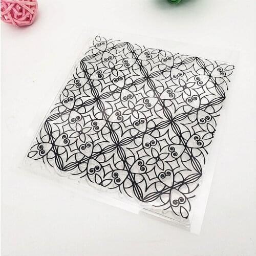 10x10cm Chequered Clear Stamps Transparent Seal Silicone Seal TPR Christmas Wedding Roller Stamps DIY Scrapbook Album Card