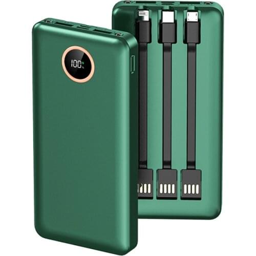 20000mAh 10000mAh Power Bank Built in Cable 22.5W Fast Charge Powerbank For iPhone Samsung Xiaomi Mobile Phone Charger Poverbank