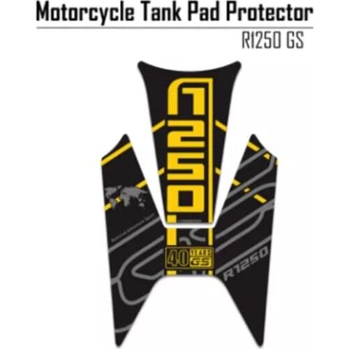 3D Gel Motorcycle Fuel Tank Pad Sticker Tank Fishbone Protective Decals For BMW R1250GS 2020-2021 Triple Black 40 years gs r1250