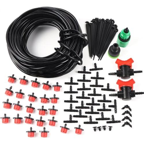 5/10/15/20/25/30/40m Garden DIY Drip Irrigation System Automatic Watering 4/7mm Hose Micro Drip Watering Kit Adjustable Dripper
