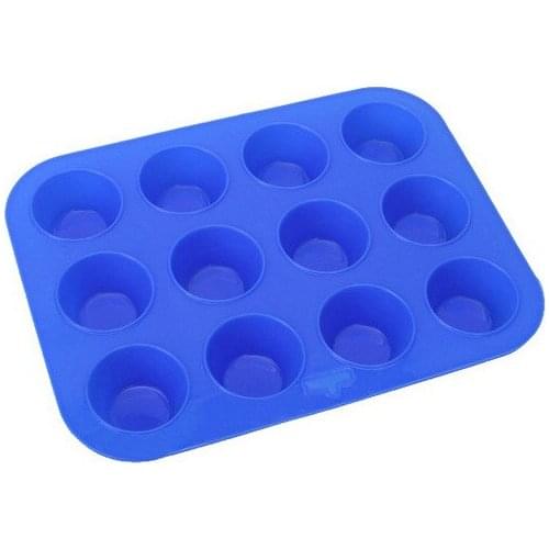ANGRLY DIY silicone Cake mould 12 round silicone mold muffin cups Jelly pudding chocolate mould heat resistance silicone mold