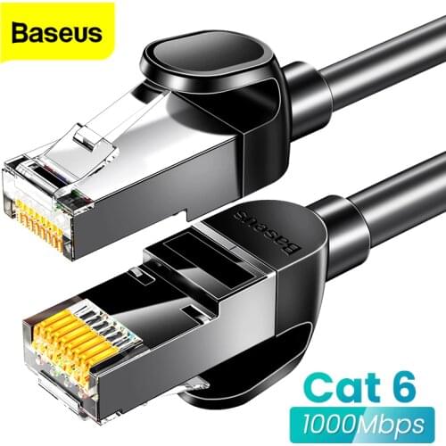 Baseus Round Ethernet Cable Cat 6 Lan Cable CAT6 RJ 45 Network Cable 15m/10m/5m Patch Cord for Laptop Router RJ45 Internet Cable